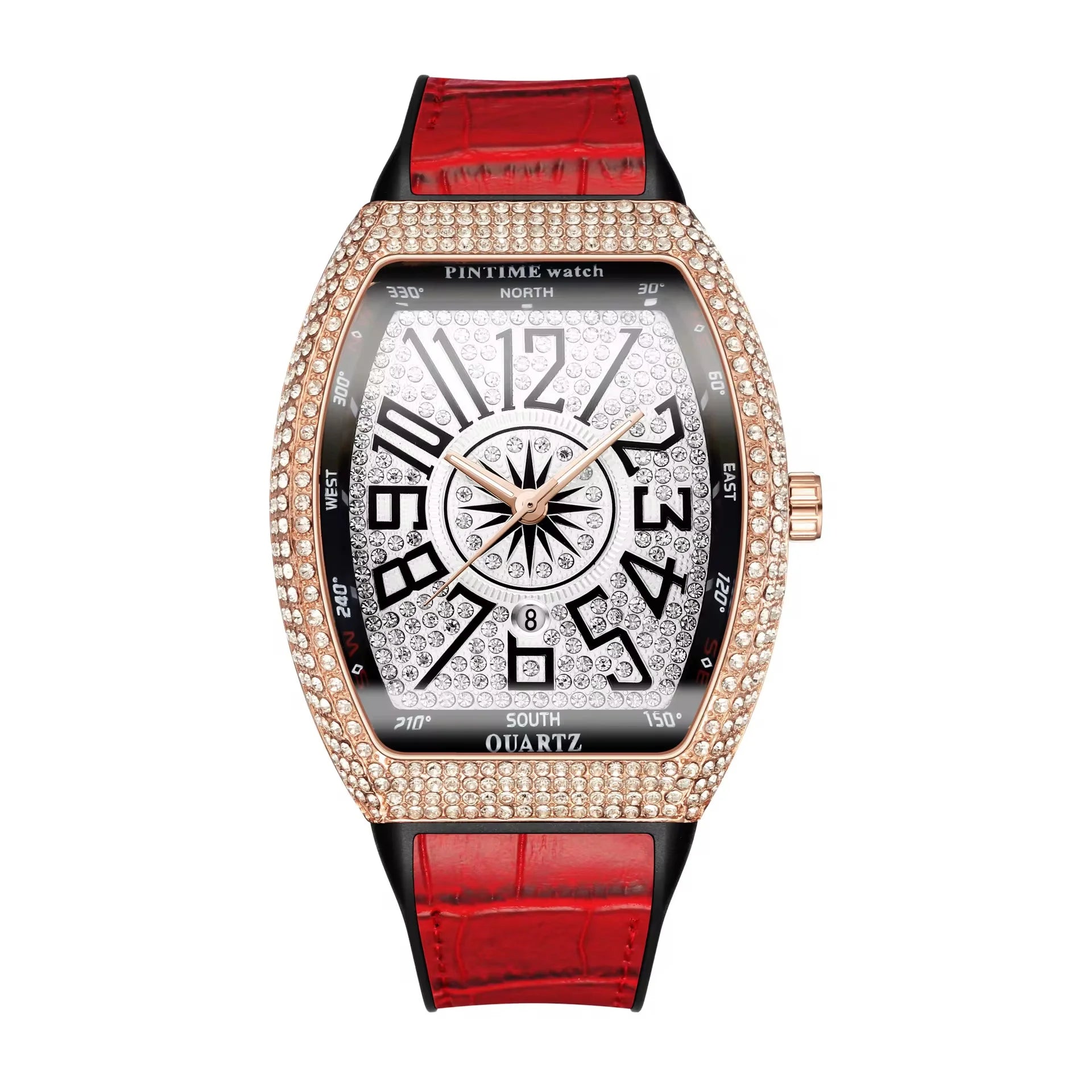 Aura Stellar Edition – Iced-Out Compass Dial Luxury Watch
